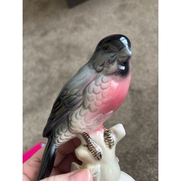 Bullfinch Fine Porcelain #4335 Bird By German Manufacturer Hertwig Katzhutte - Picture 3 of 4